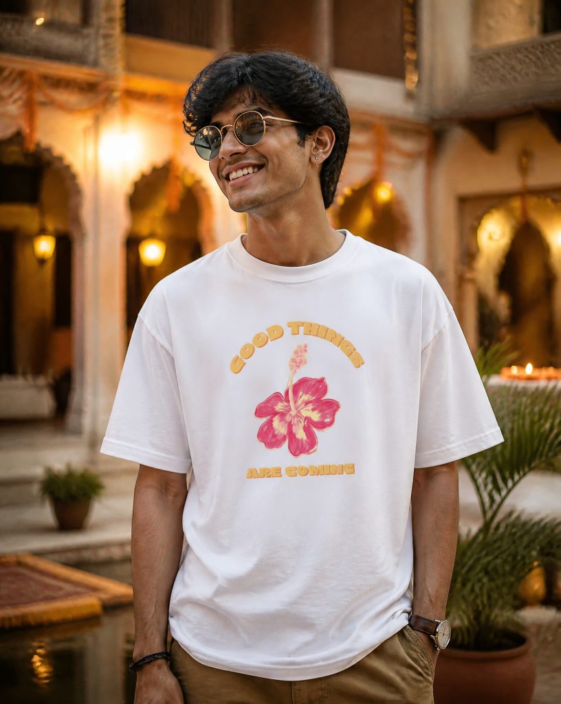Good Things Are Coming White Oversized TShirt - MerchGarage Blog Good Things Are Coming White Over-sized T-Shirt