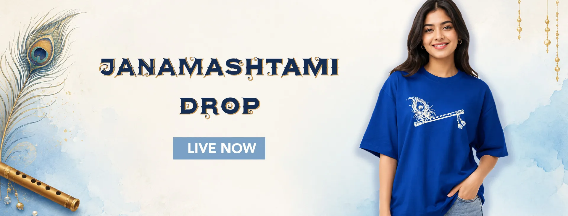 Janmashtami Drop 2026: The Morpankh-Bansuri Oversized Tee Is Live