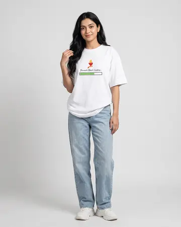 Dhunuchi nach loading White Oversized T-Shirt