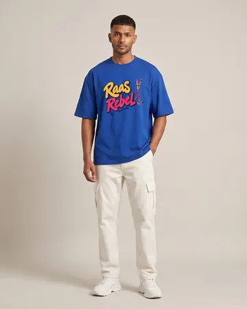 Raas Rebel Blue Oversized T-Shirt